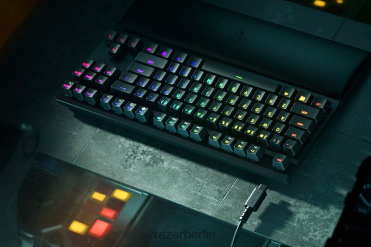 Razer Huntsman v2 tenkeyless – klickender optischer Schalter – uns Tastatur Schwarz 46PD71